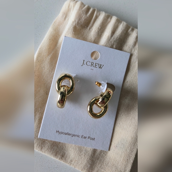 J. Crew Chunky link statement earrings - Picture 2 of 3